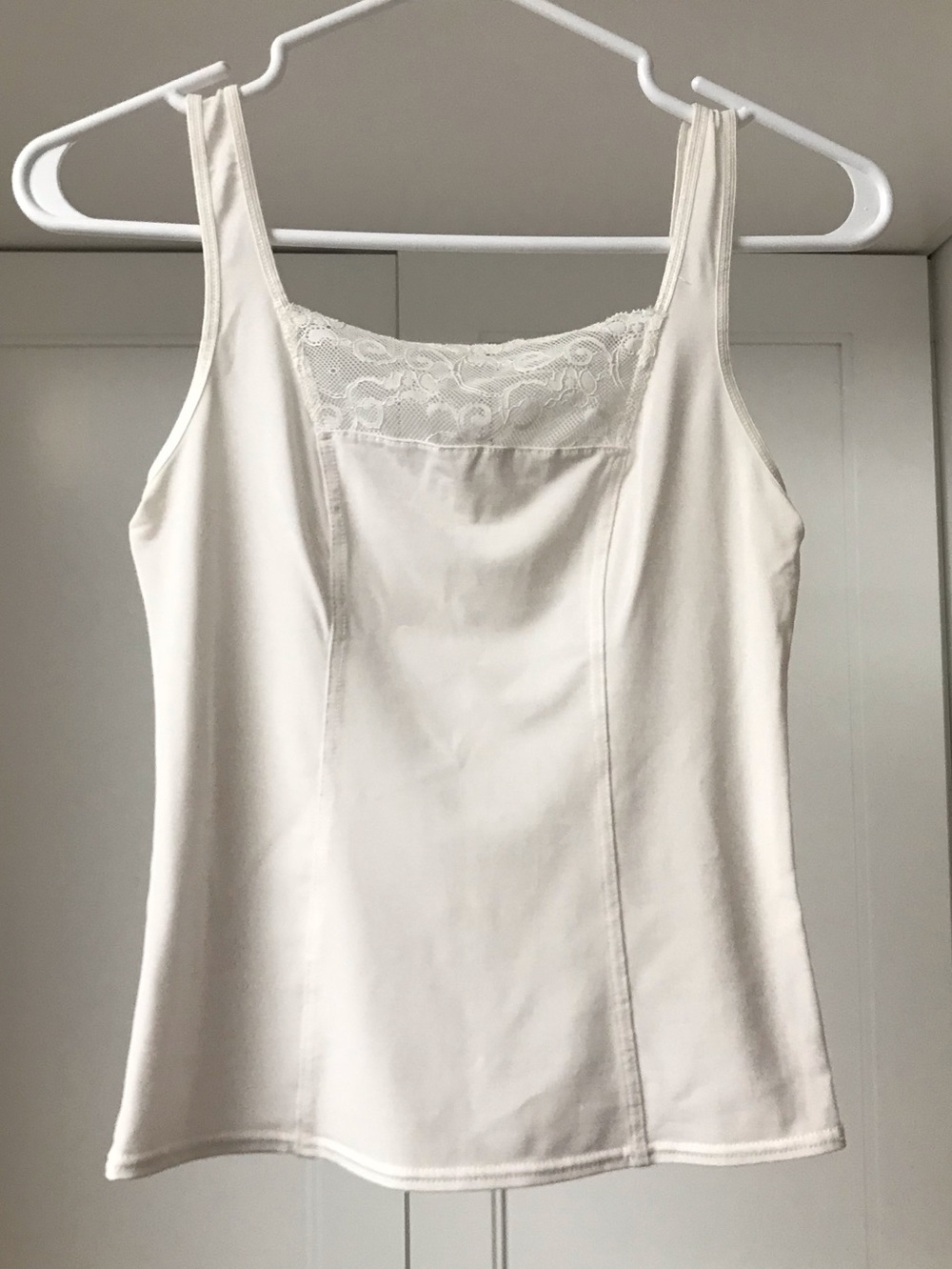 Arianne White Lace-Detail Camisole US S